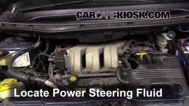 2000 Plymouth Voyager 3.3L V6 Liquide de direction assistée Rajouter des liquides